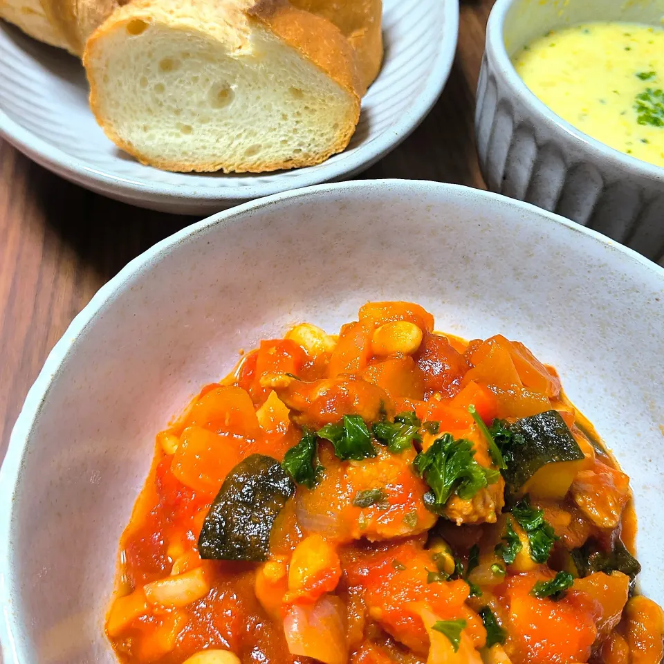 ポークビーンズとポタージュ|ちーさん