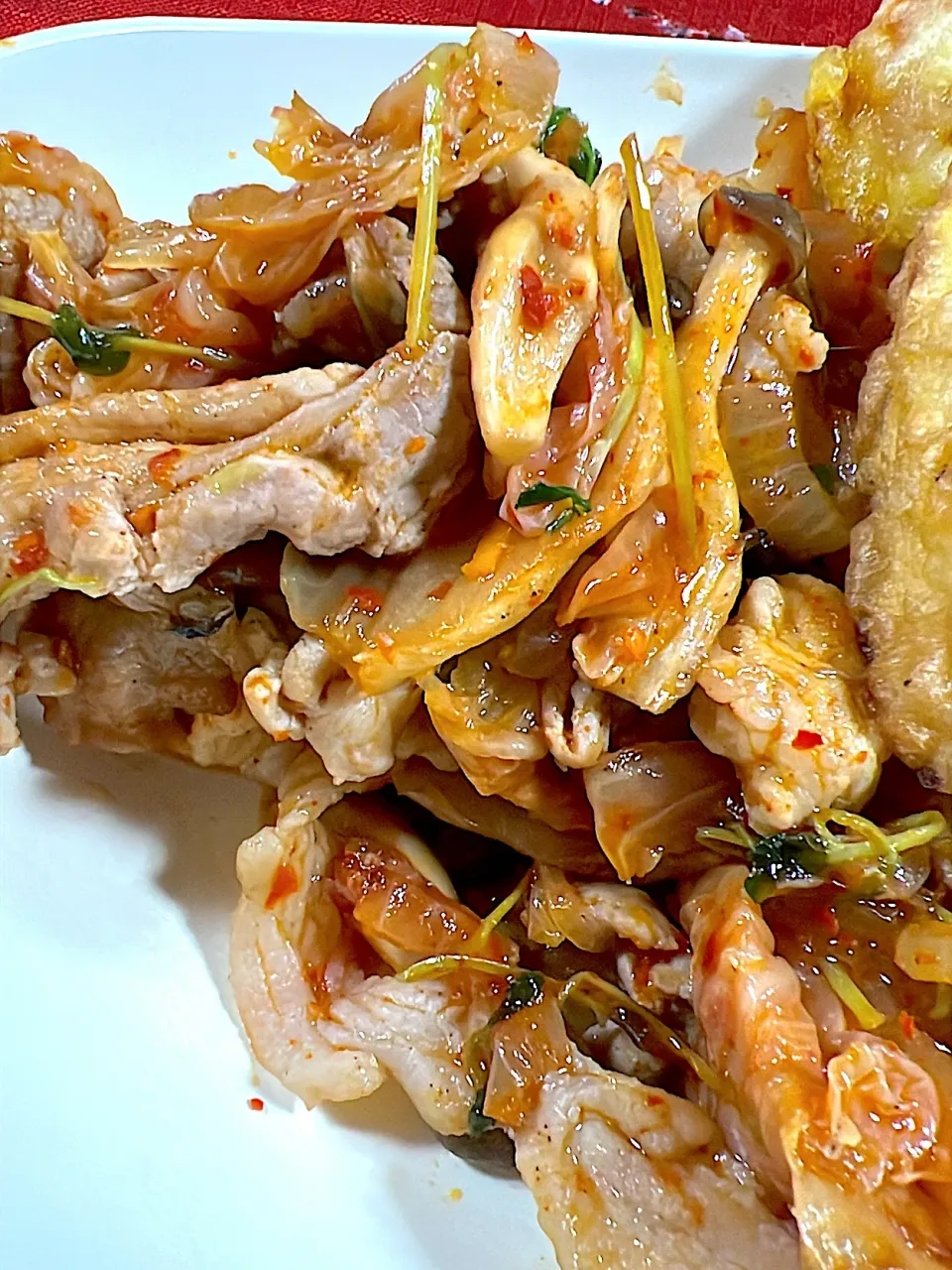 豆苗入り豚キムチ|花ママちゃんさん