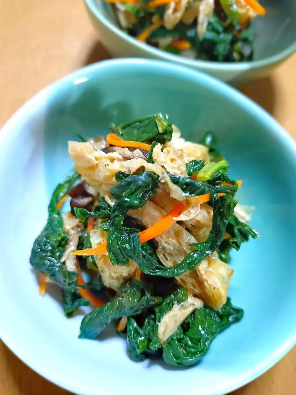 青菜と油揚げのだし炒め|はるみさん