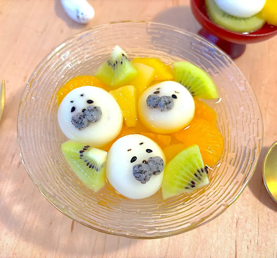 あざらし白玉のフルーツポンチ|すずさん