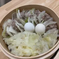 蒸篭で作る豚肉と白菜のミルフィーユ蒸し|にっさんさん