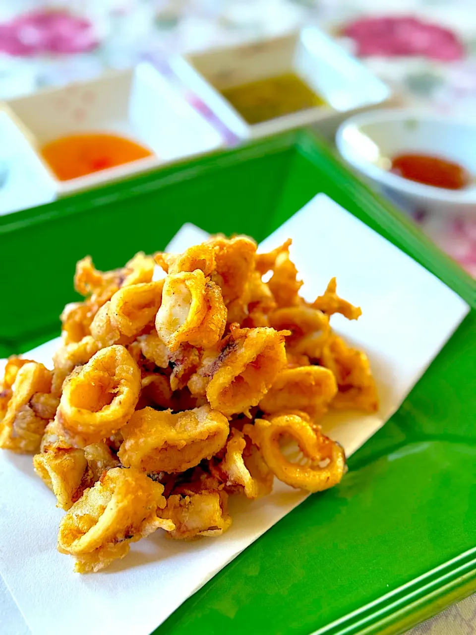 小さいヤリイカ揚げました|サミカさん