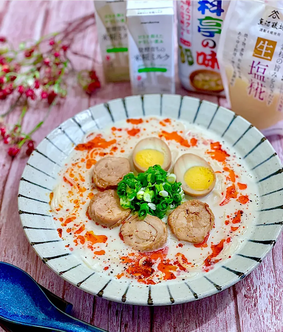 米糀ミルクと豆乳の美味しいにゅうめん☺️|AXさん