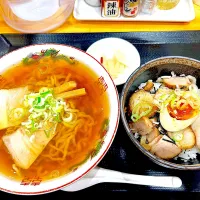 『らぁ麺 まえ田』炙りチャーシュー丼セット【会津若松市ランチ】|Miyaさん