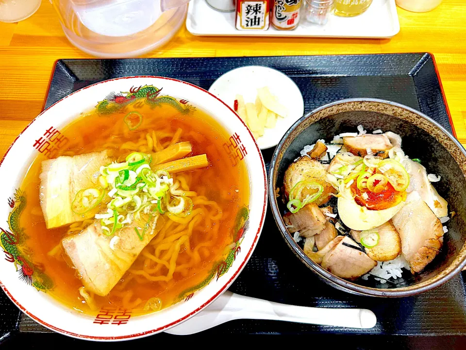 『らぁ麺 まえ田』炙りチャーシュー丼セット【会津若松市ランチ】|Miyaさん
