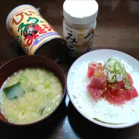 ひいふぅみそ汁しじみ&つぶみその食卓🍚🍜🥢