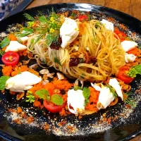 Angel Hair Larb w/ Crab Meat & Ebiko 🍝🤤|An'leeさん