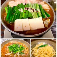 牛もつ鍋、〆のラーメン| こいちさん