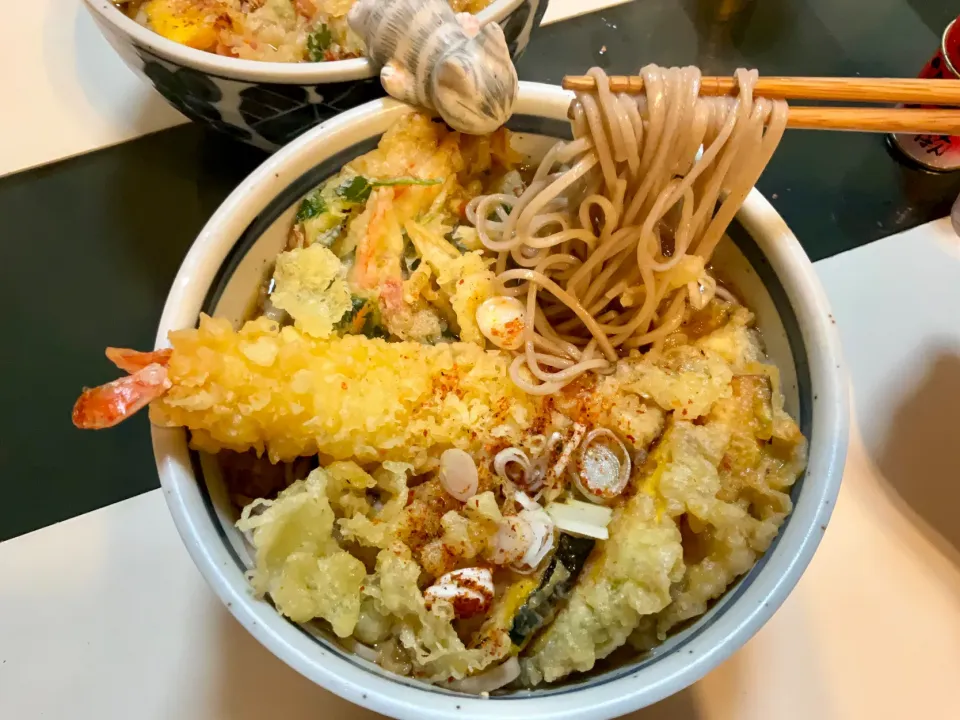 お家で作る　エビ　かぼちゃ　かき揚げの天ぷらお蕎麦|Takeshi  Nagakiさん