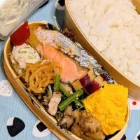 本日のお弁当〜鮭の西京焼き弁当|f.1125beさん