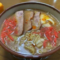 マルちゃん正麺、豚骨醤油味❗️( ^ω^ )✨