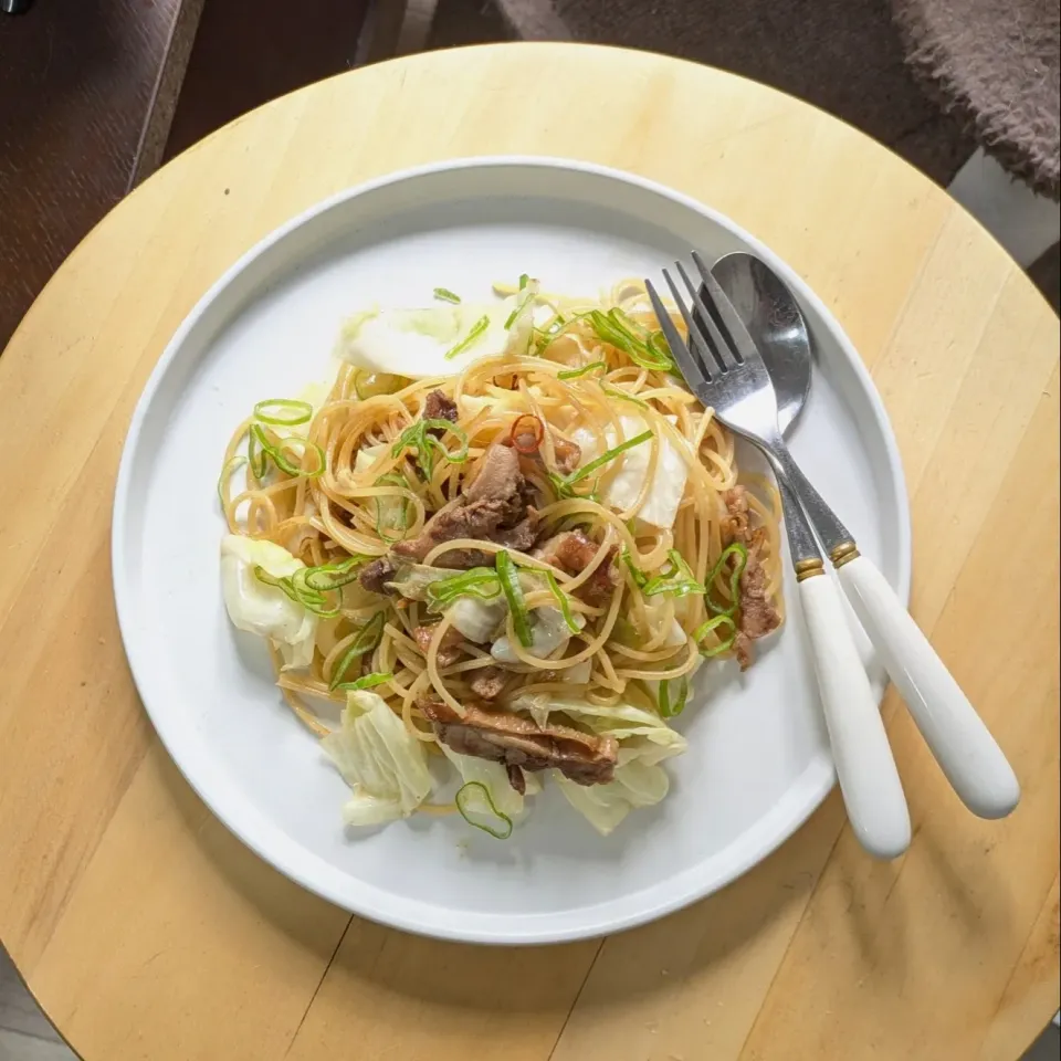 親鶏とキャベツの和風ペペロンチーノ|mi_neneco♪さん