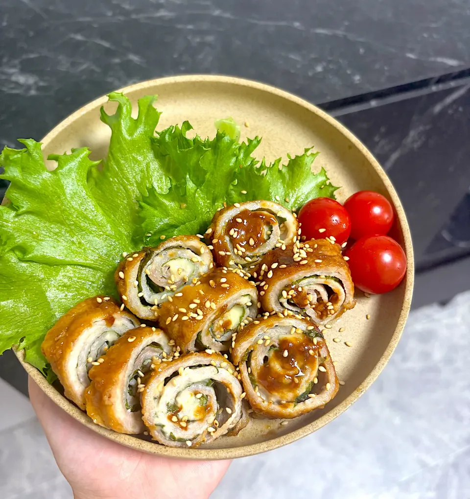 豚梅しそチーズロール|さおりさん