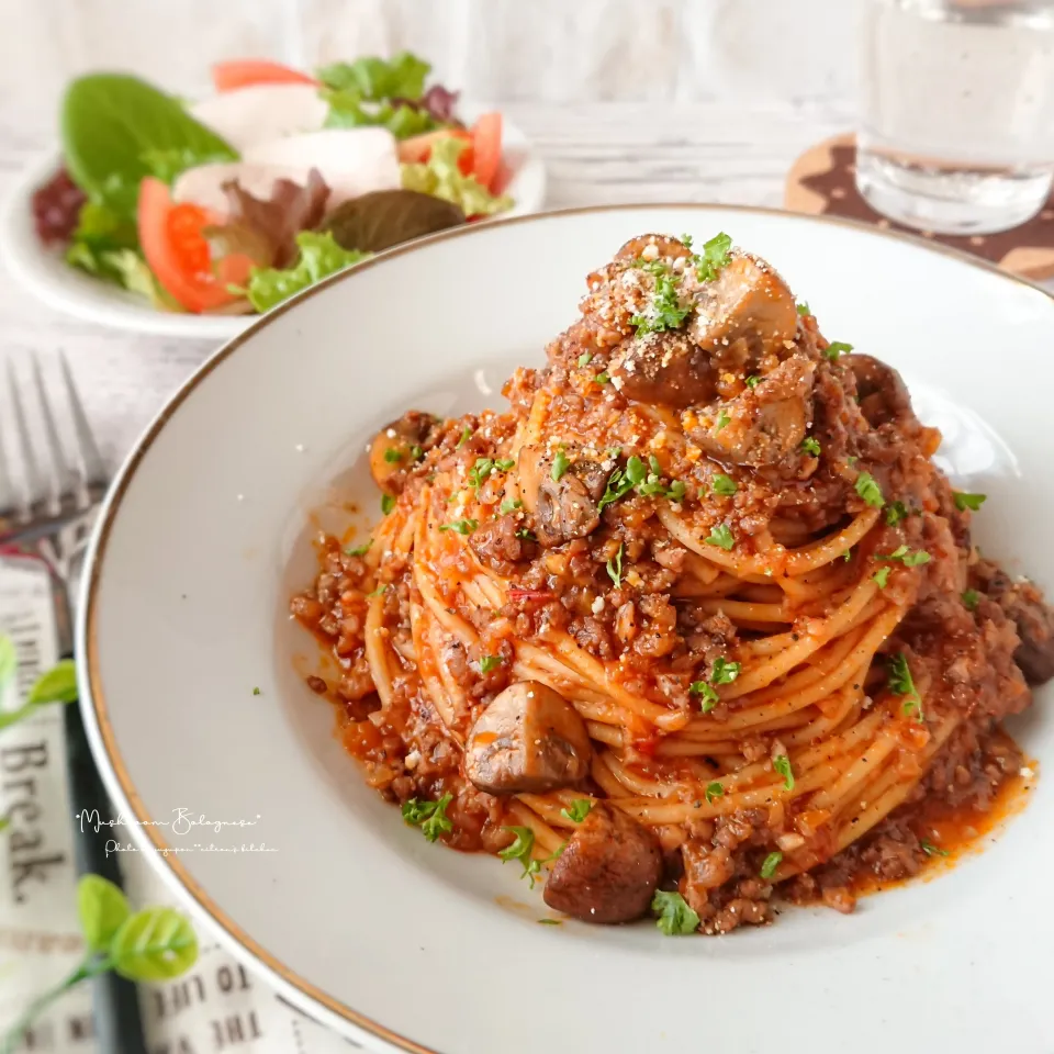 きのこたっぷりⰔボロネーゼ|ゆずぽんさん