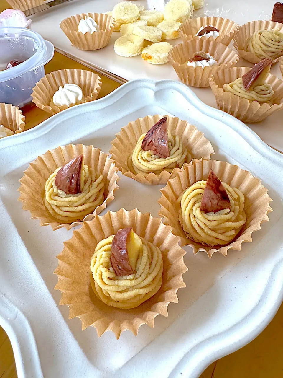 和栗のミニミニ一口モンブラン|さらっと🍀さん