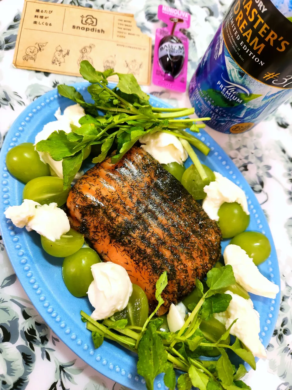 🔷サーモンディルマリネと豊作なシャインマスカット🔷|@きなこさん