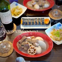 ホロホロ煮込みでワイン☺️|マイコさん