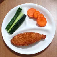 きゅうり、にんじん、白身魚のフライ|ナナさん