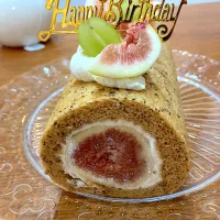 無花果と紅茶のロールケーキ|よっちゃんさん