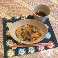 鶏肉と茄子のみぞれ煮蕎麦|naonaomimichanさん