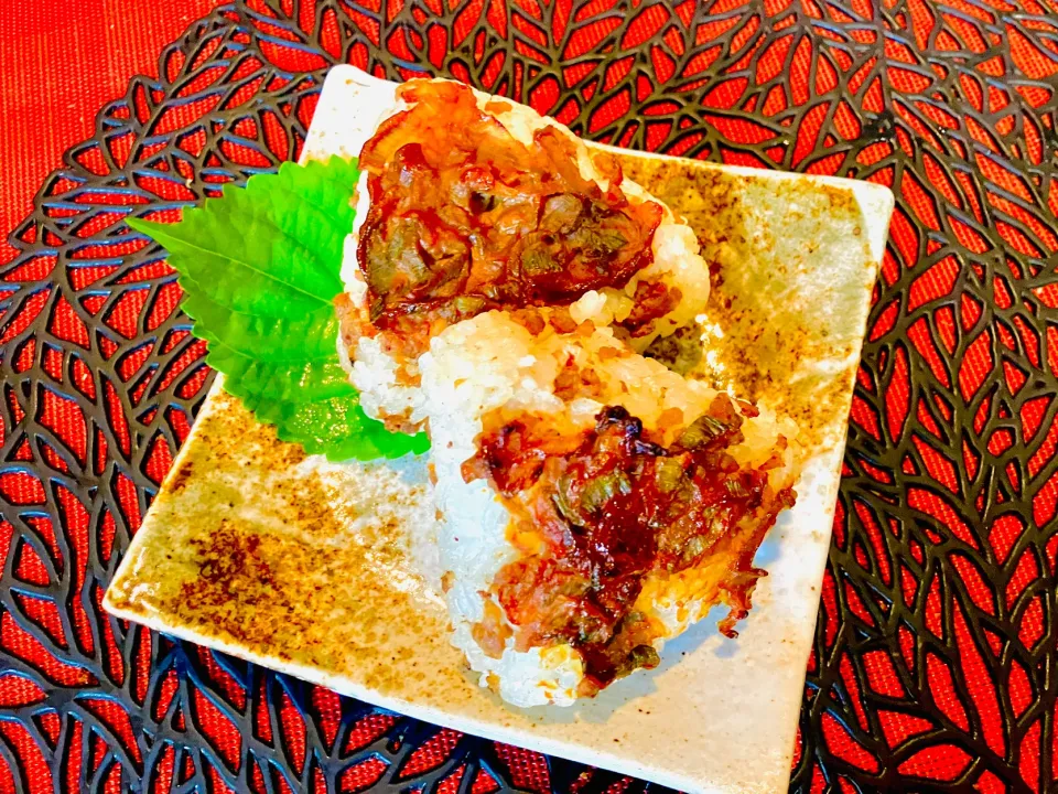 ✩.*˚ねぎ味噌焼きおにぎり|ゆきえもんさん