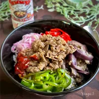 プルコギ風ビーフと夏野菜ナムルのビビンバ|ゆーこどんさん