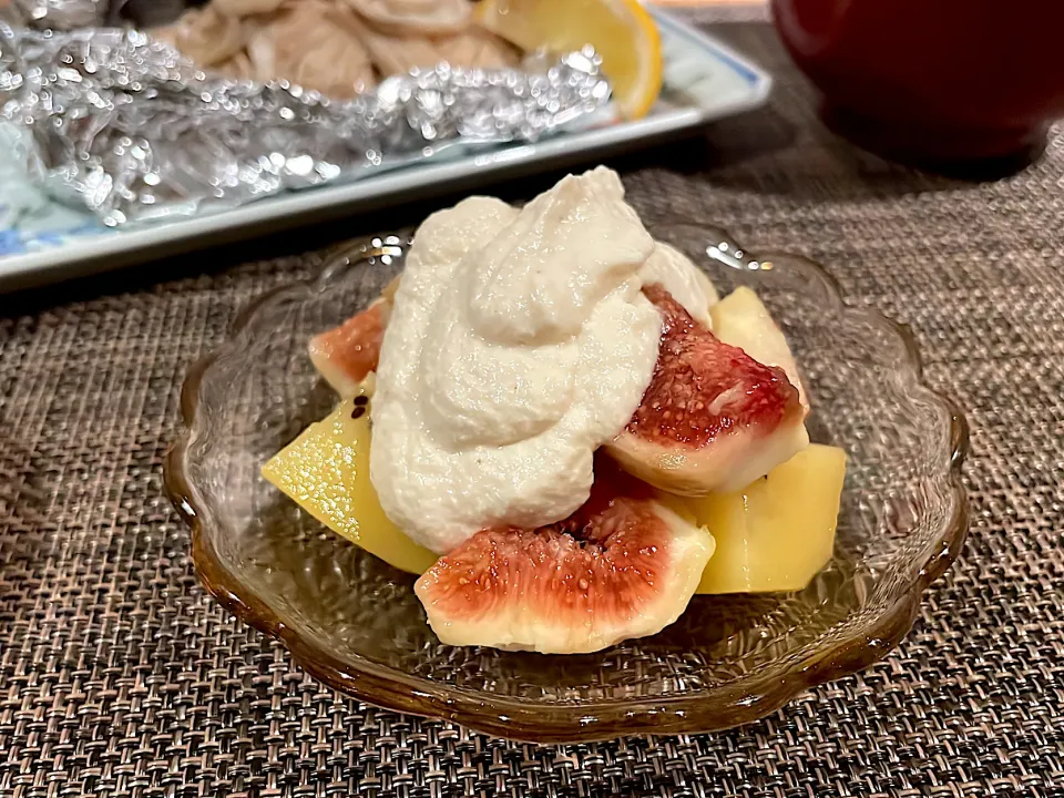 無花果とゴールドキウイの白和え|Saori.Sさん