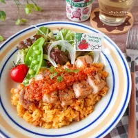 Yummy!コリアンホットでジャンバラヤ|ゆずぽんさん