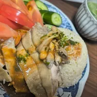 カオマンガイ、レタススープ|ちーさん