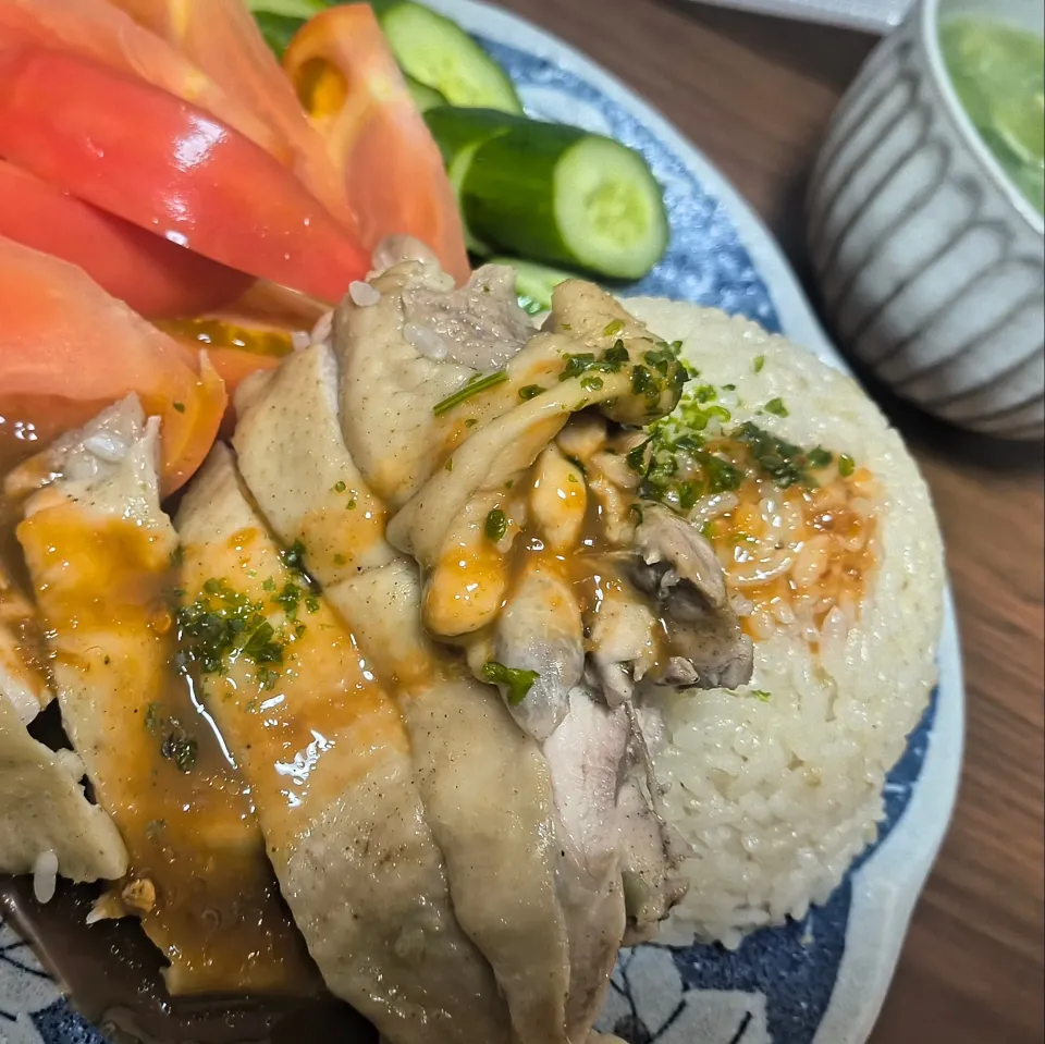 カオマンガイ、レタススープ|ちーさん