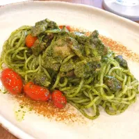 Savory Pesto Pasta w/ Bacon |An'leeさん