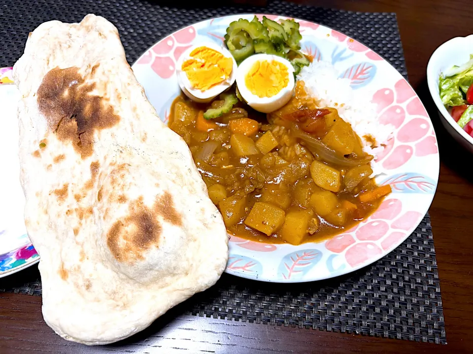 sakurakoさんの料理 簡単もちもちナンでキーマカレーランチ|cocoaさん