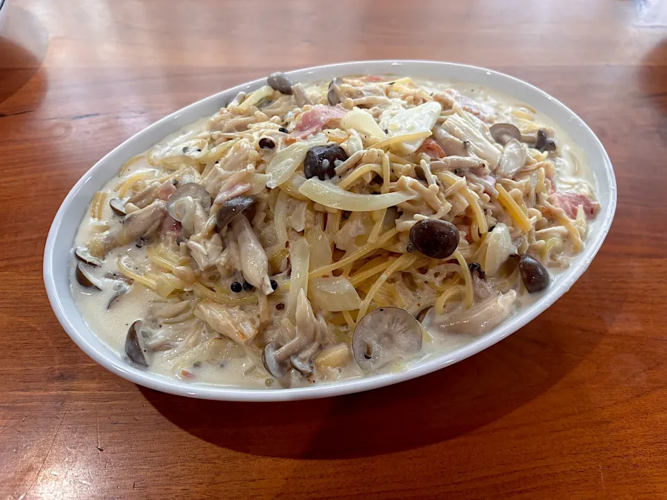 きのこクリームパスタ(山盛り)|cocomikaさん