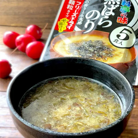 「フリーズドライ顆粒みそ汁　料亭の味　黒ばらのり」を使ってみたSnapdishの料理・レシピ写真:フリーズドライ顆粒みそ汁
料亭の味 黒ばらのり