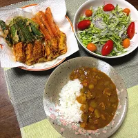 自家製野菜満載❣️晩ごはん|ひだまり農園さん