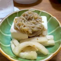 冷や奴×自家製なめたけ| morimi32さん