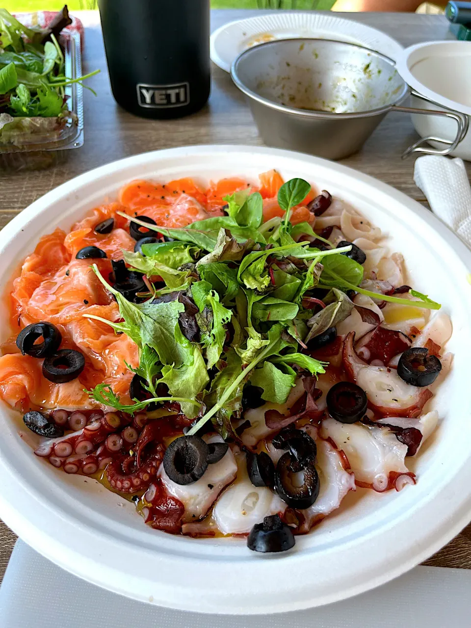 タコとサーモンのカルパッチョ|あかちさん