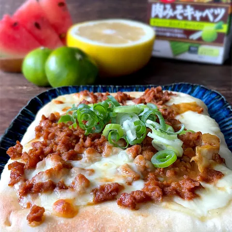 「ダイズラボ 大豆のお肉 肉みそキャベツ」を使ってみたSnapdishの料理・レシピ写真:肉みそチーズピザ🍕