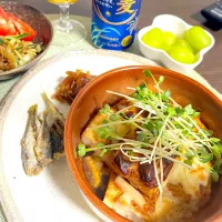9/22晩酌：厚揚げのチーズ焼き|ななみんさん