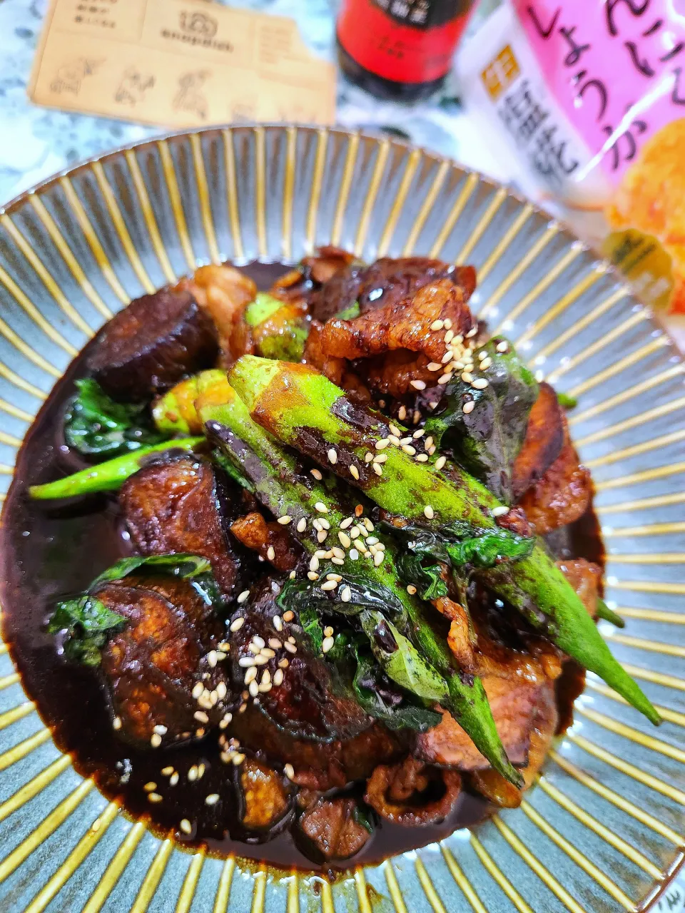 🔷 dancyuレシピアレンジ→🍁秋なす🍆いり 🐖三杯豚　マルコメ🍁秋の新商品と定番商品🔷|@きなこさん