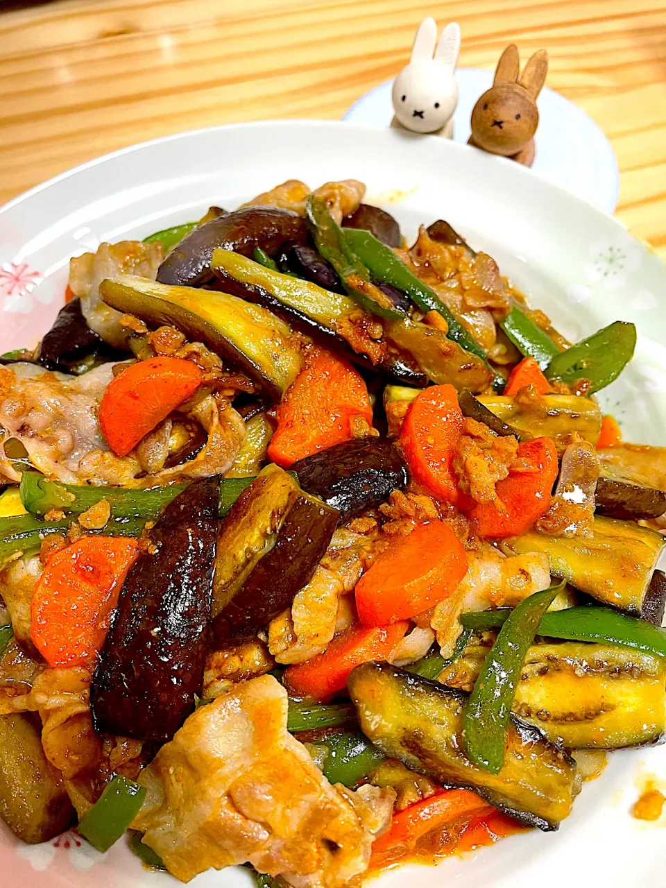 豚肉と茄子、人参、ピーマンの中華炒め|510san。さん