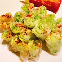 大豆のお肉の肉みそキャベツアレンジ生春巻き|ももこさん