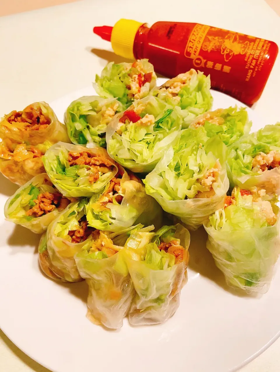 大豆のお肉の肉みそキャベツアレンジ生春巻き|ももこさん