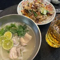 鶏のフォーとパッタイ|adriablueさん