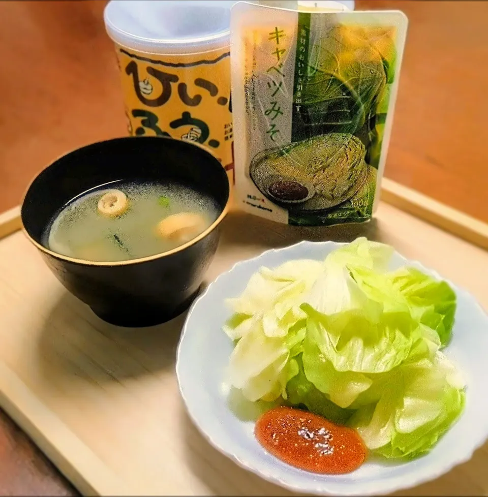 キャベツみそとしじみ汁|森のごはん屋さんさん