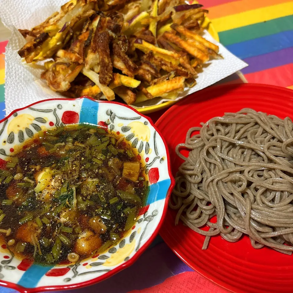 ねぎ豚つけ麺蕎麦鶏version♬|panchiさん