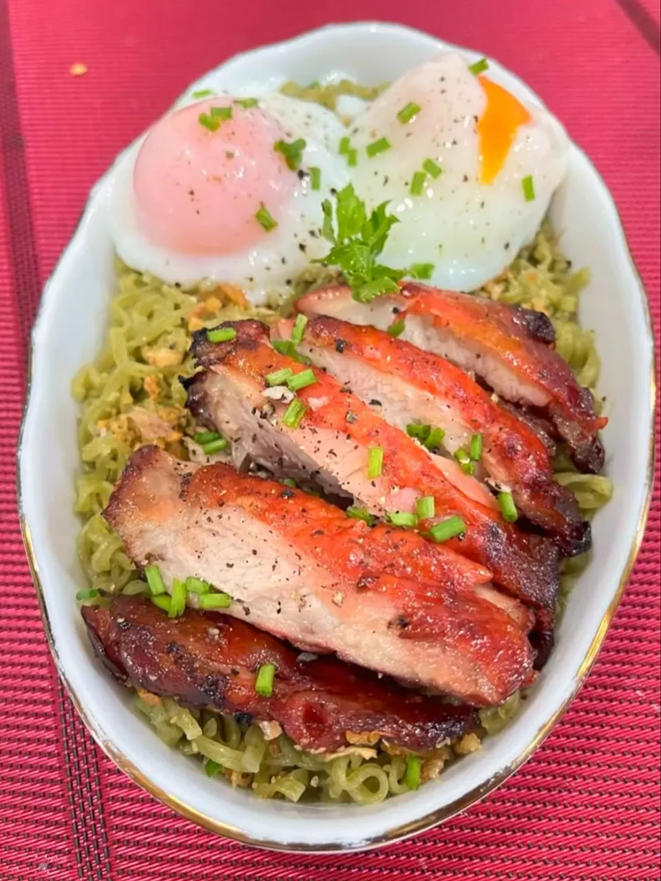 Stir-fried Instant Noodles w/ Grilled Chicken & Onsen Eggs 🍜🐔🥚🤤|An'leeさん