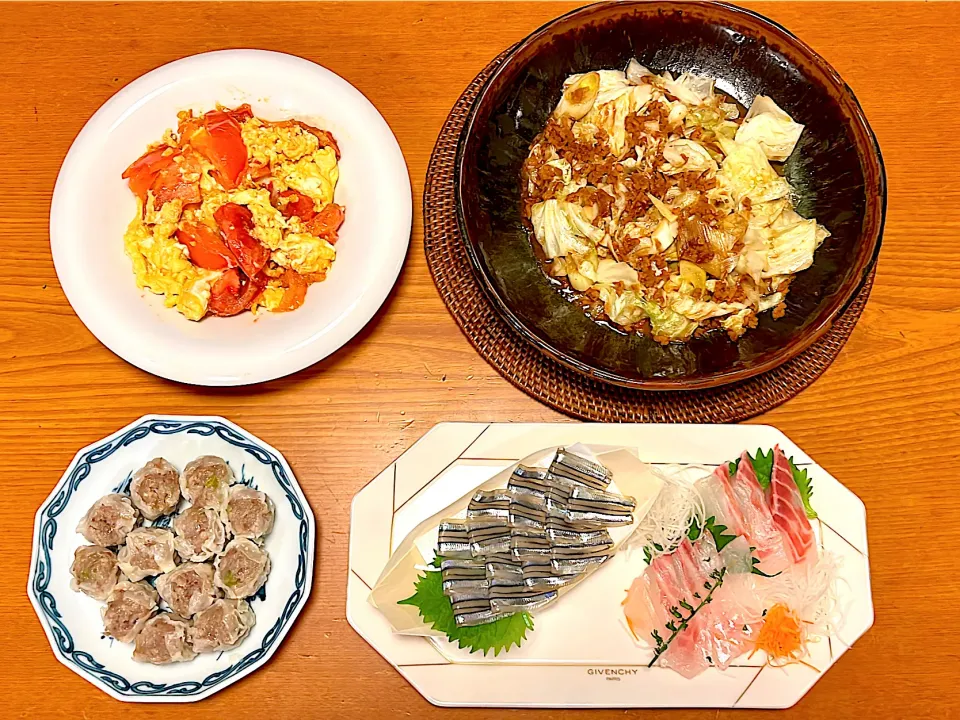 肉みそキャベツ&トマ玉炒め|マイさん