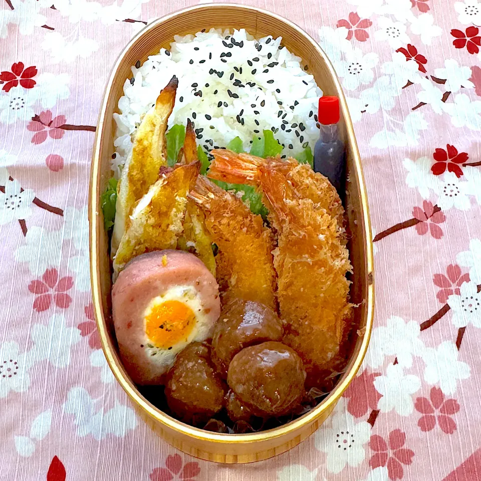 9月24日⚾️エビフライ弁当|ぽんちゃんさん