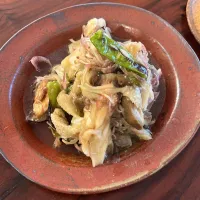 焼きなすと茗荷のサラダ|かにかにさん